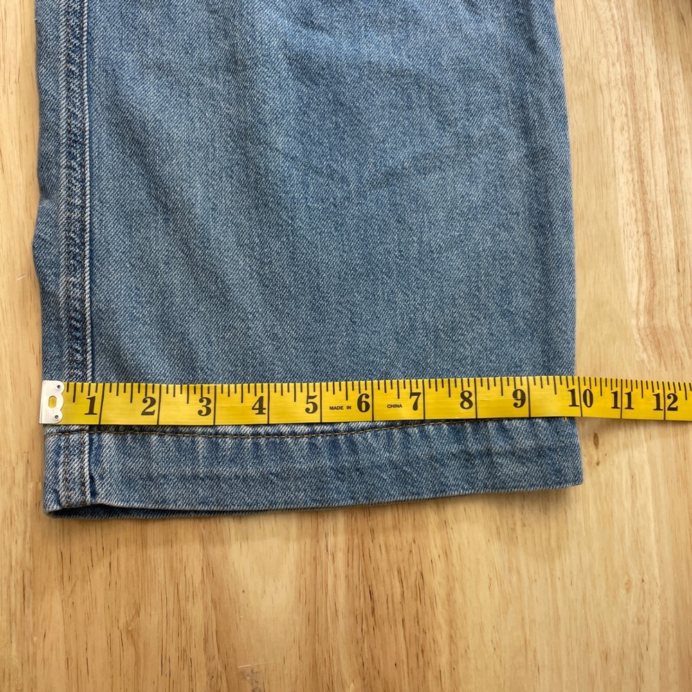 Wild Fable Womens Mid-Rise Baggy Cargo Jeans Blue Denim Size 2R Wide Leg Utility - Picture 11 of 14